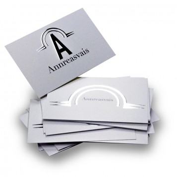 Silver Stamping Business cards double sided