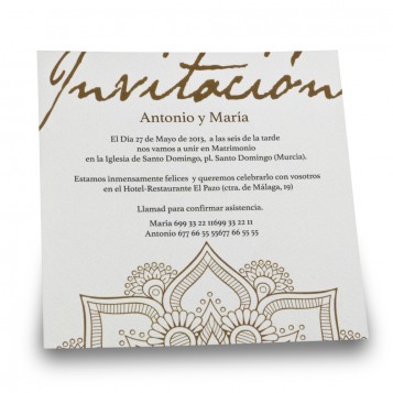 Stantard Wedding Invitation 148 single sided